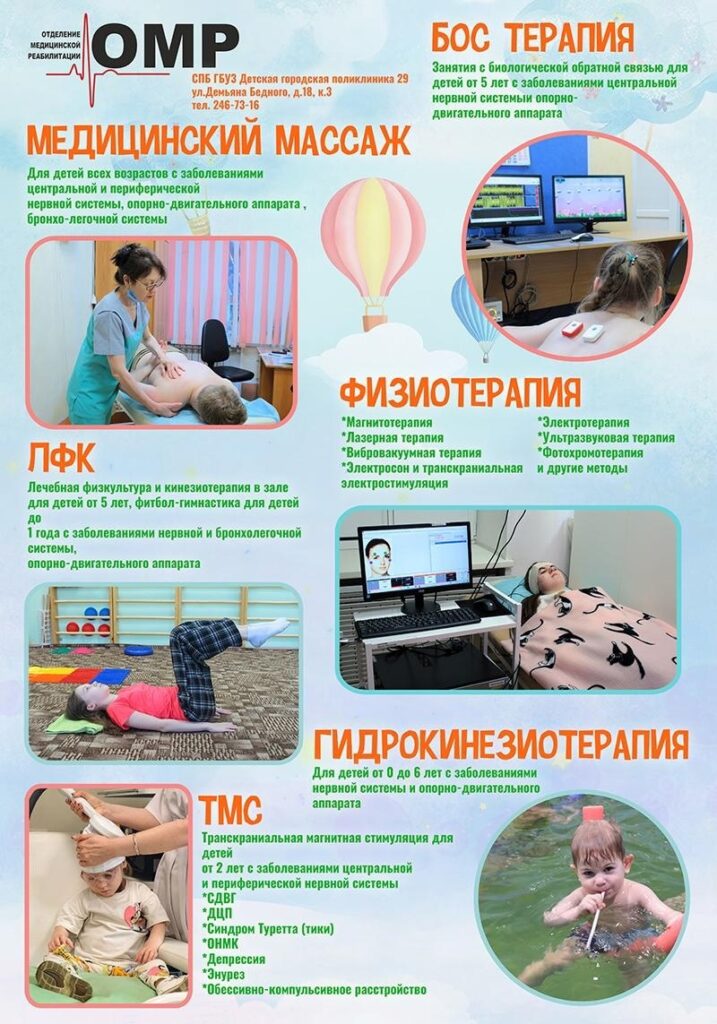 Детская городская поликлиника №29, отделение медицинской реабилитации, Санкт-Петербург